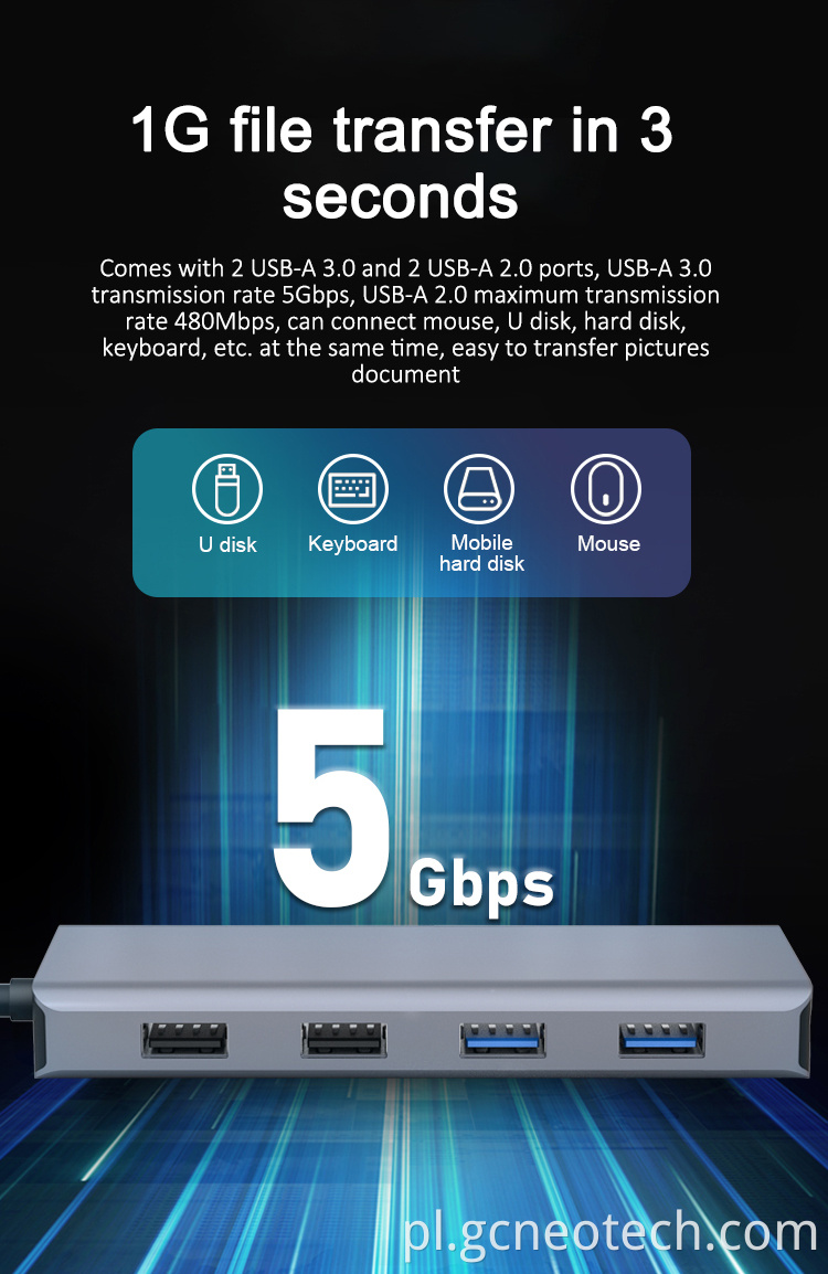 11-w-1 stacja dokująca hub typu-c 11-in-1 Type-C usb hub docking station
